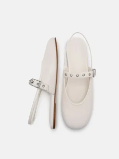 Agnes Ballerina Flats - Chalk