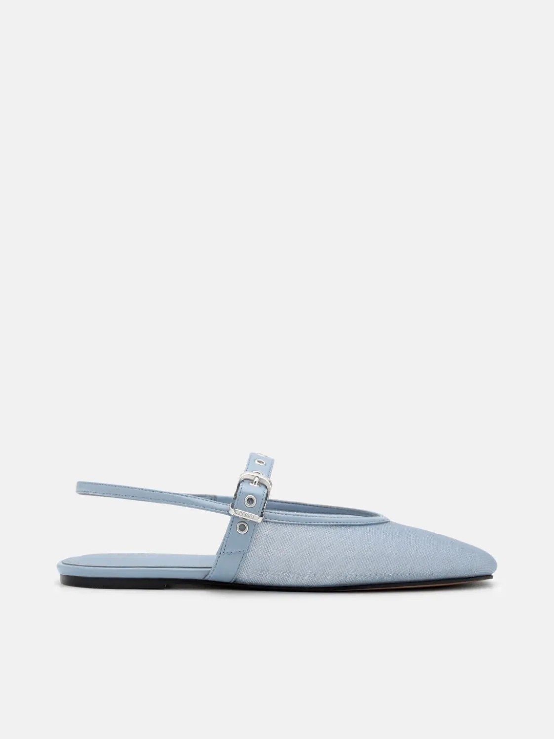 Agnes Mesh Ballerina Flats - Slate Blue