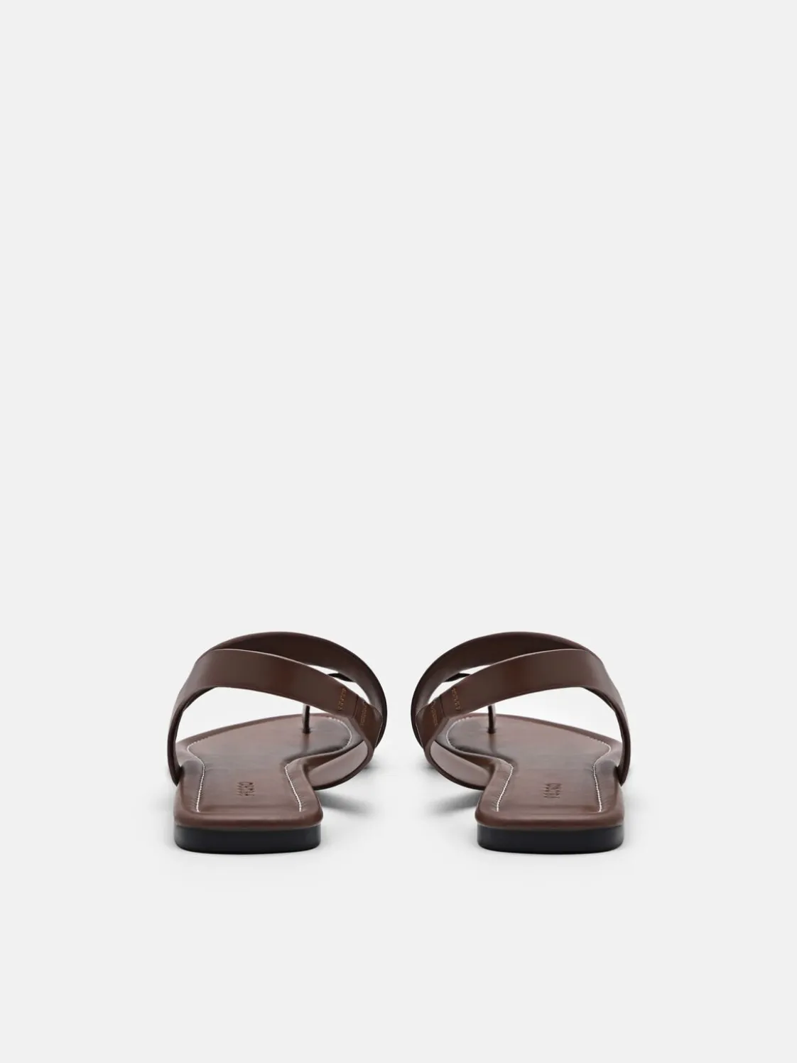 Alexis Leather Slingback Sandals - Dark Brown