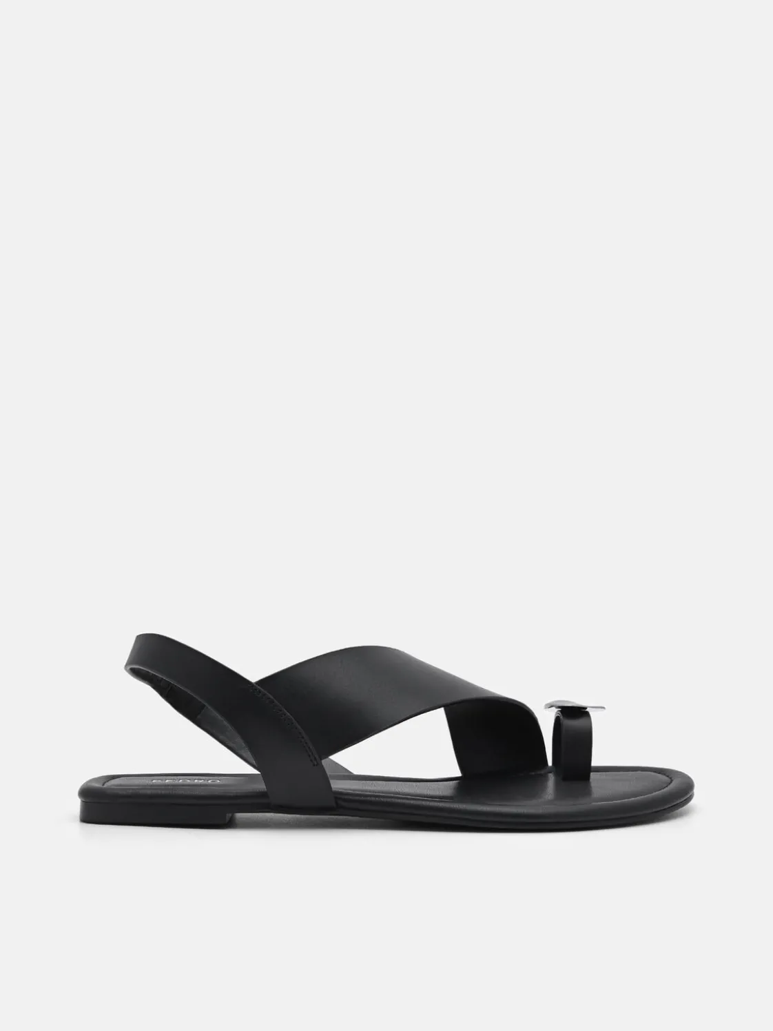 Alexis Leather Slingback Sandals - Black