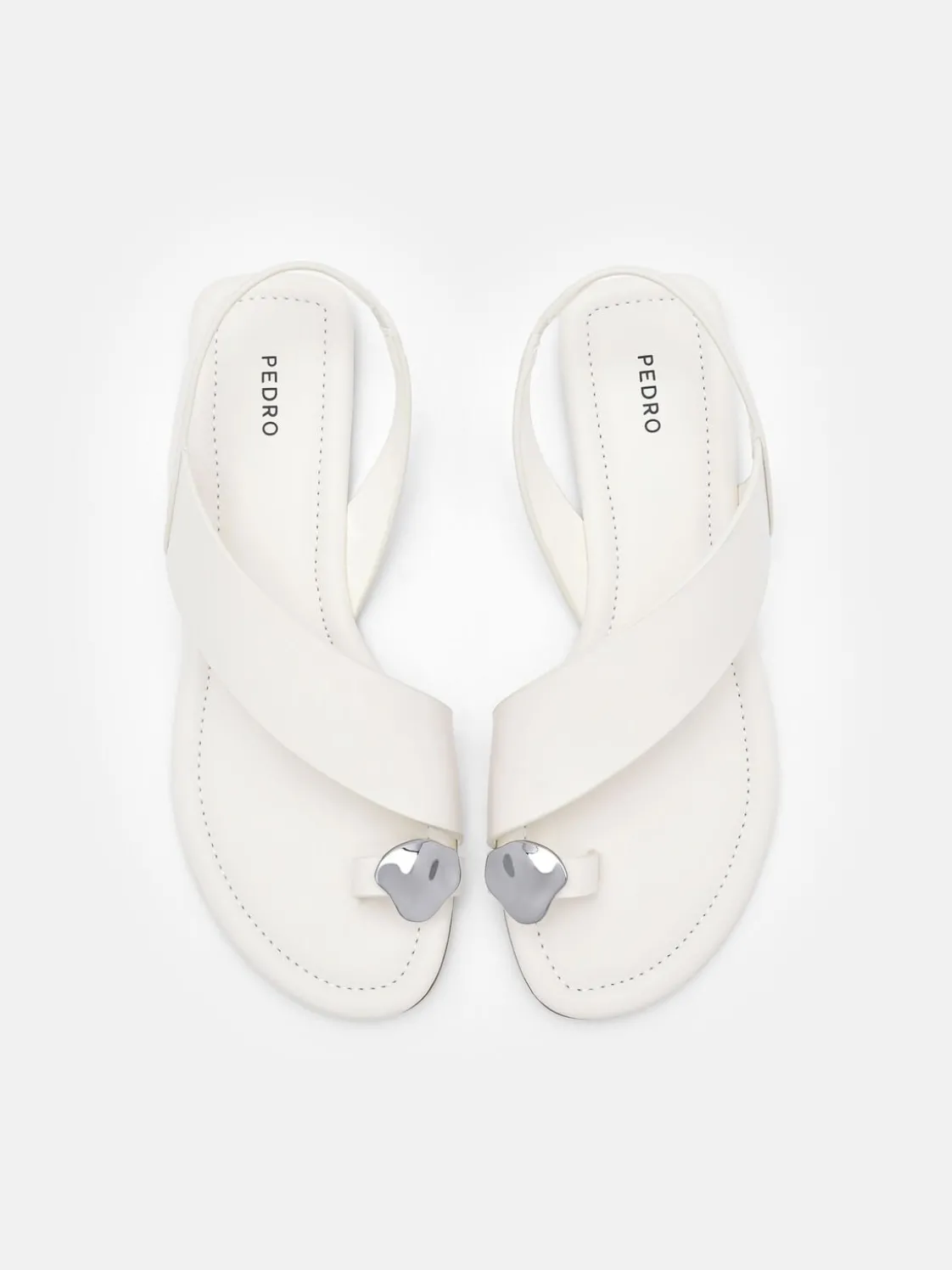 Alexis Leather Slingback Sandals - Chalk