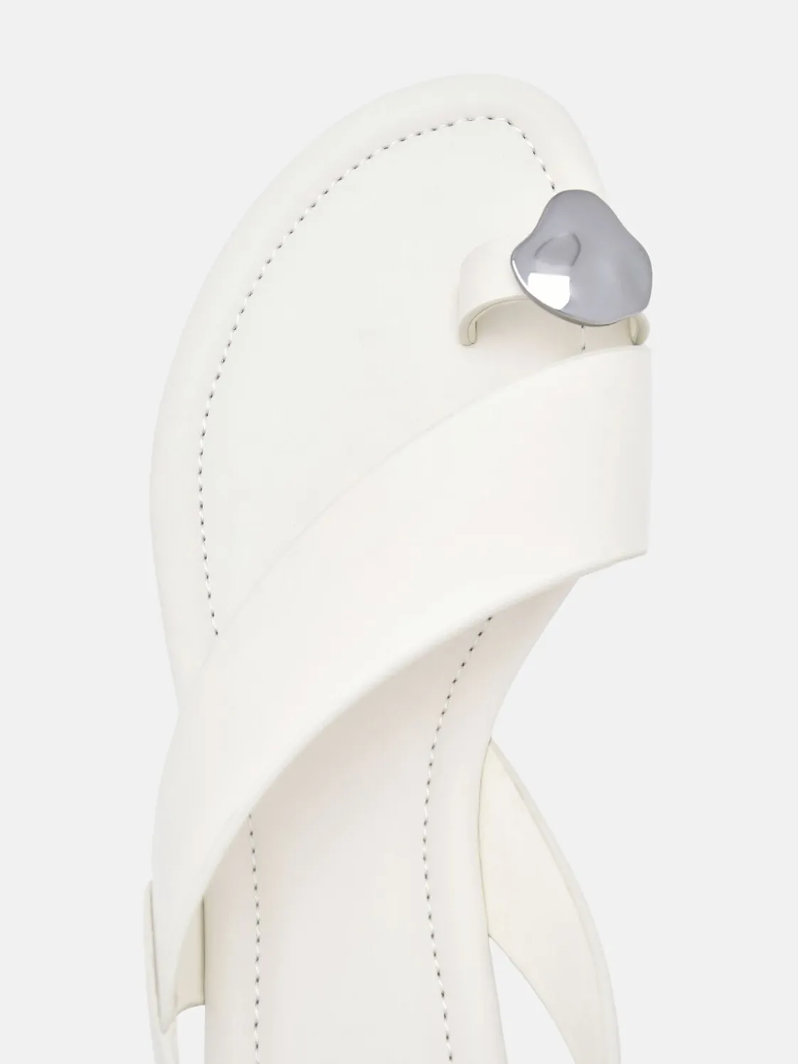 Alexis Leather Slingback Sandals - Chalk