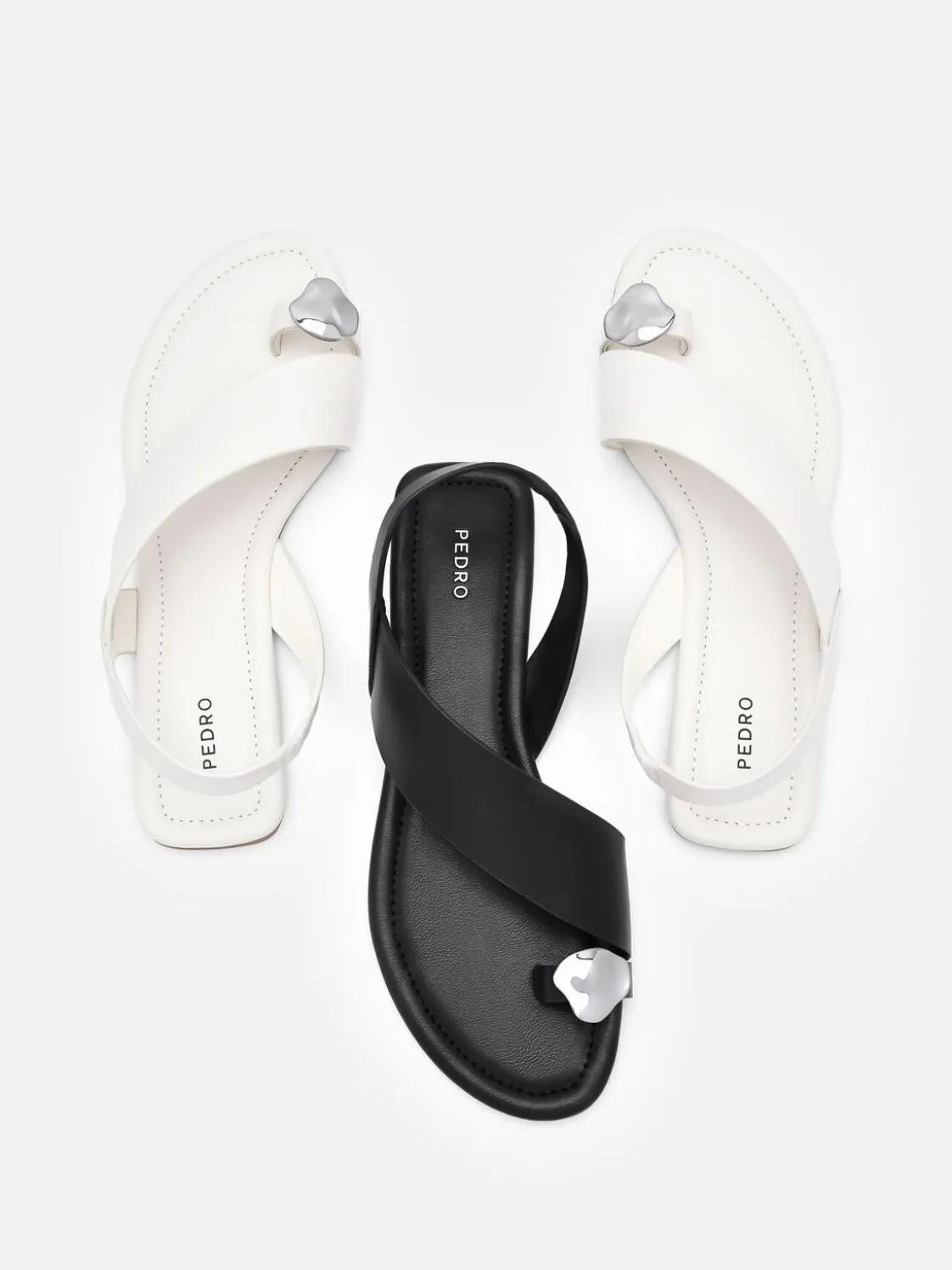 Alexis Leather Slingback Sandals - Chalk