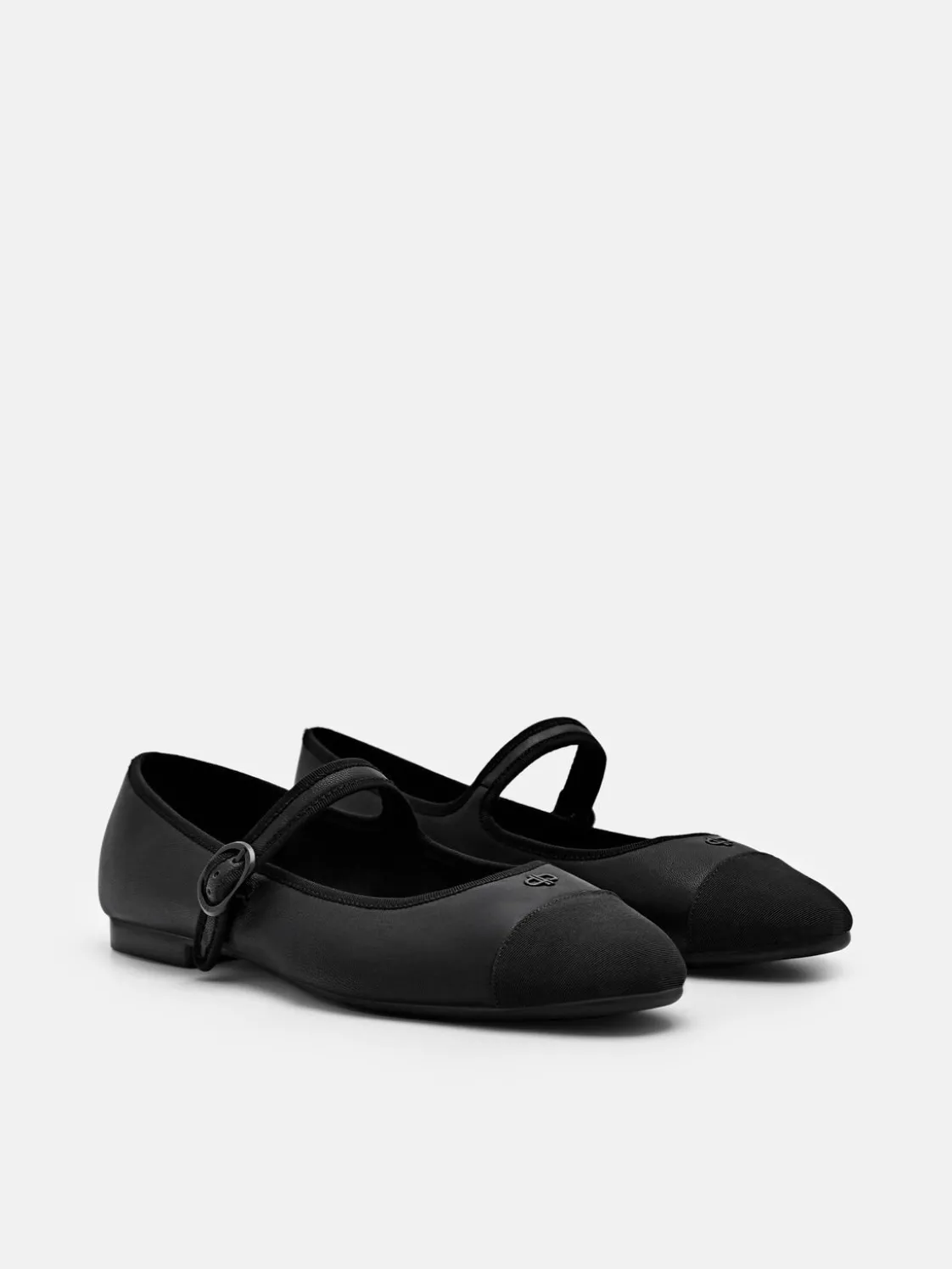 Alina Leather Ballerina Flats - Black