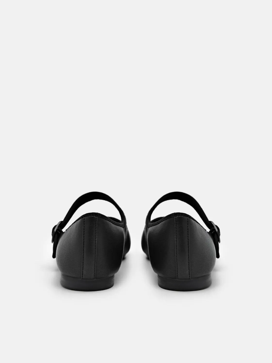 Alina Leather Ballerina Flats - Black