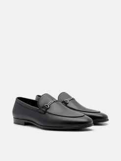 Alistair Leather Horsebit Loafers - Black