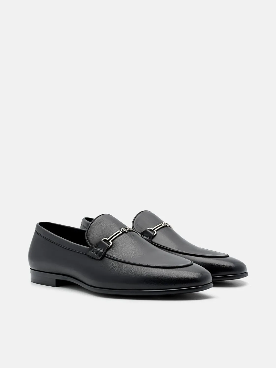 Alistair Leather Horsebit Loafers - Black