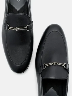 Alistair Leather Horsebit Loafers - Black
