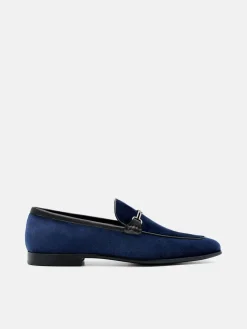 Alistair Leather Horsebit Loafers - Navy