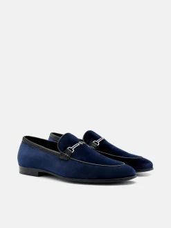 Alistair Leather Horsebit Loafers - Navy