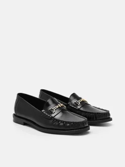 Alistair Leather Horsebit Loafers - Black