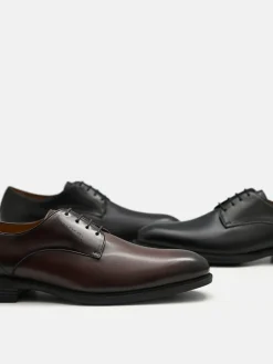 Altitude Leather Derby Shoes - Black