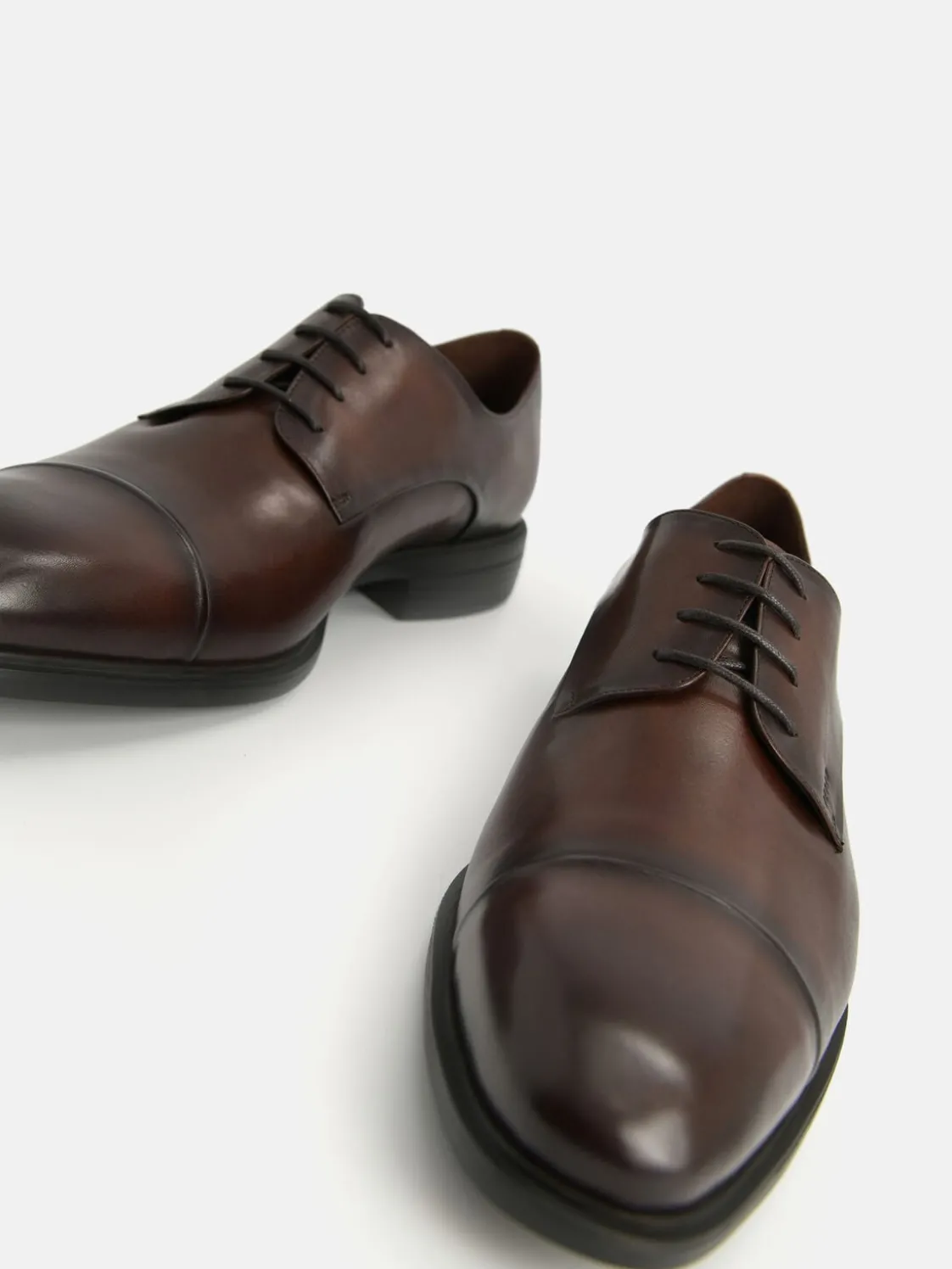 Altitude Leather Toe Derby Shoes - Brown