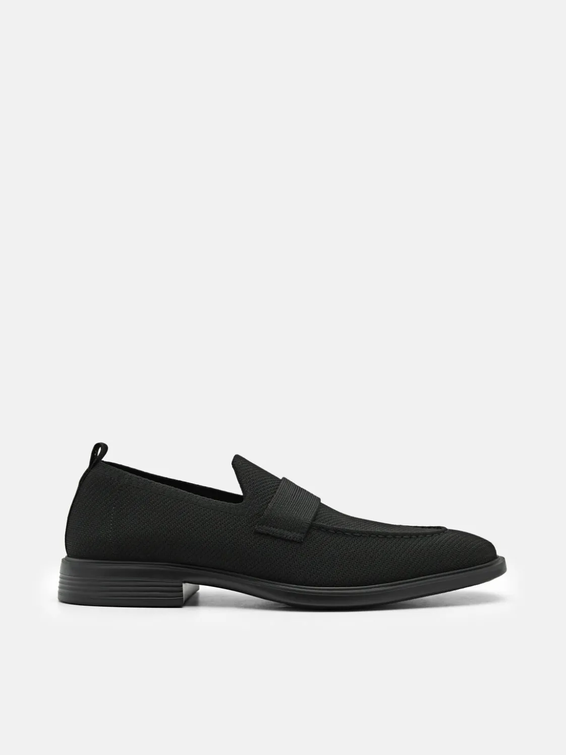 Altitude Lightweight Fabric Penny Loafers - Black