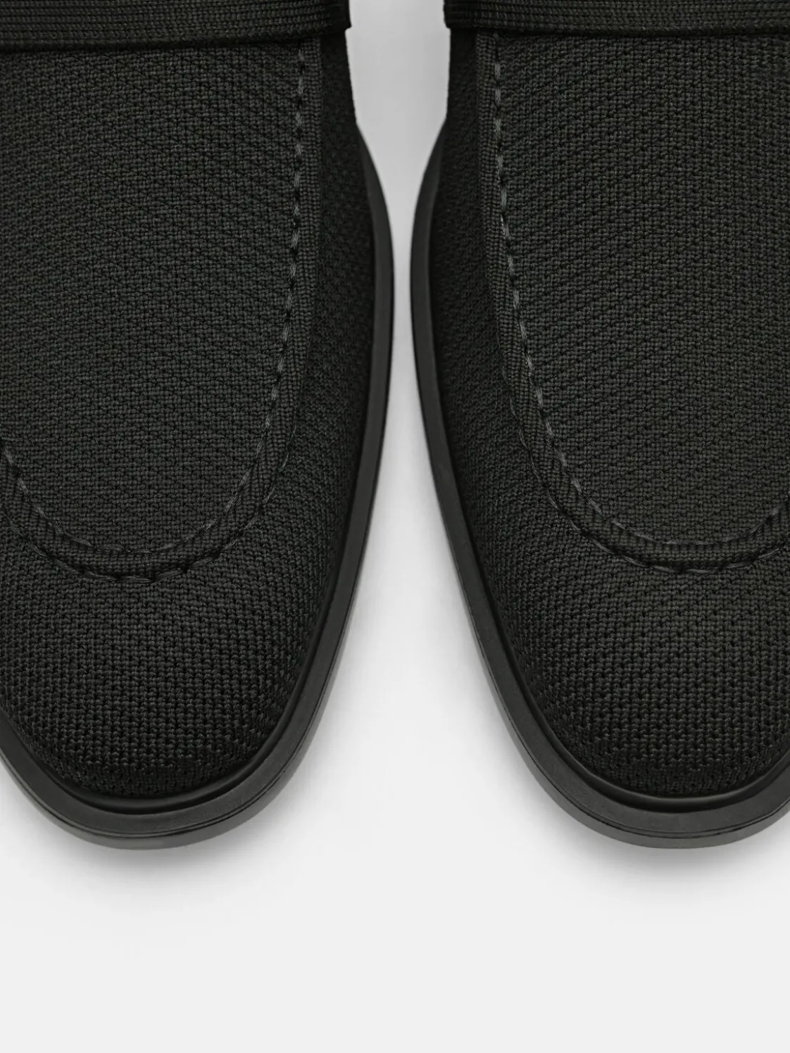 Altitude Lightweight Fabric Penny Loafers - Black