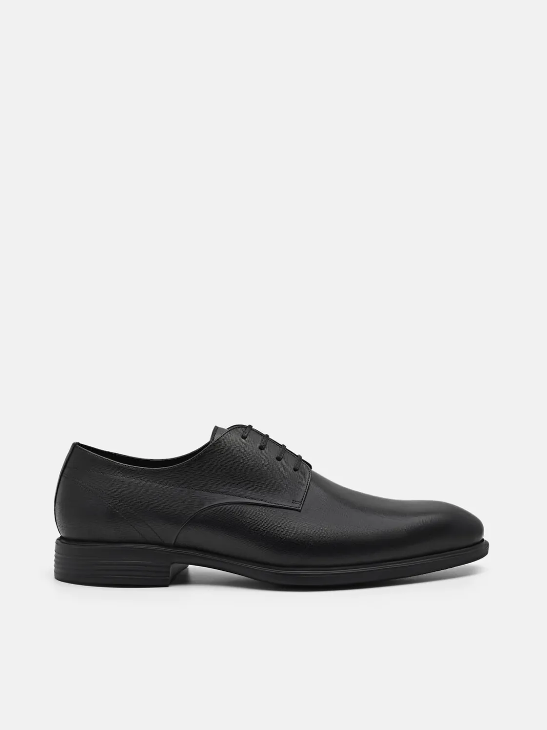 Altitude Lightweight Leather Derby Shoes - Black