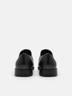 Altitude Lightweight Leather Derby Shoes - Black