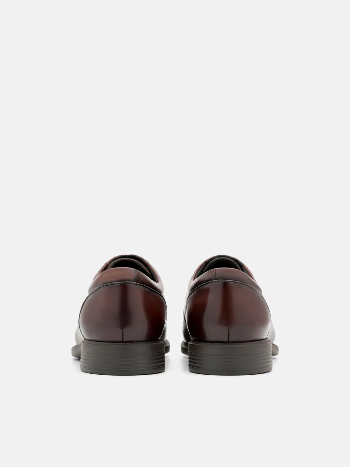 Altitude Lightweight Leather Derby Shoes - Brown Burnish