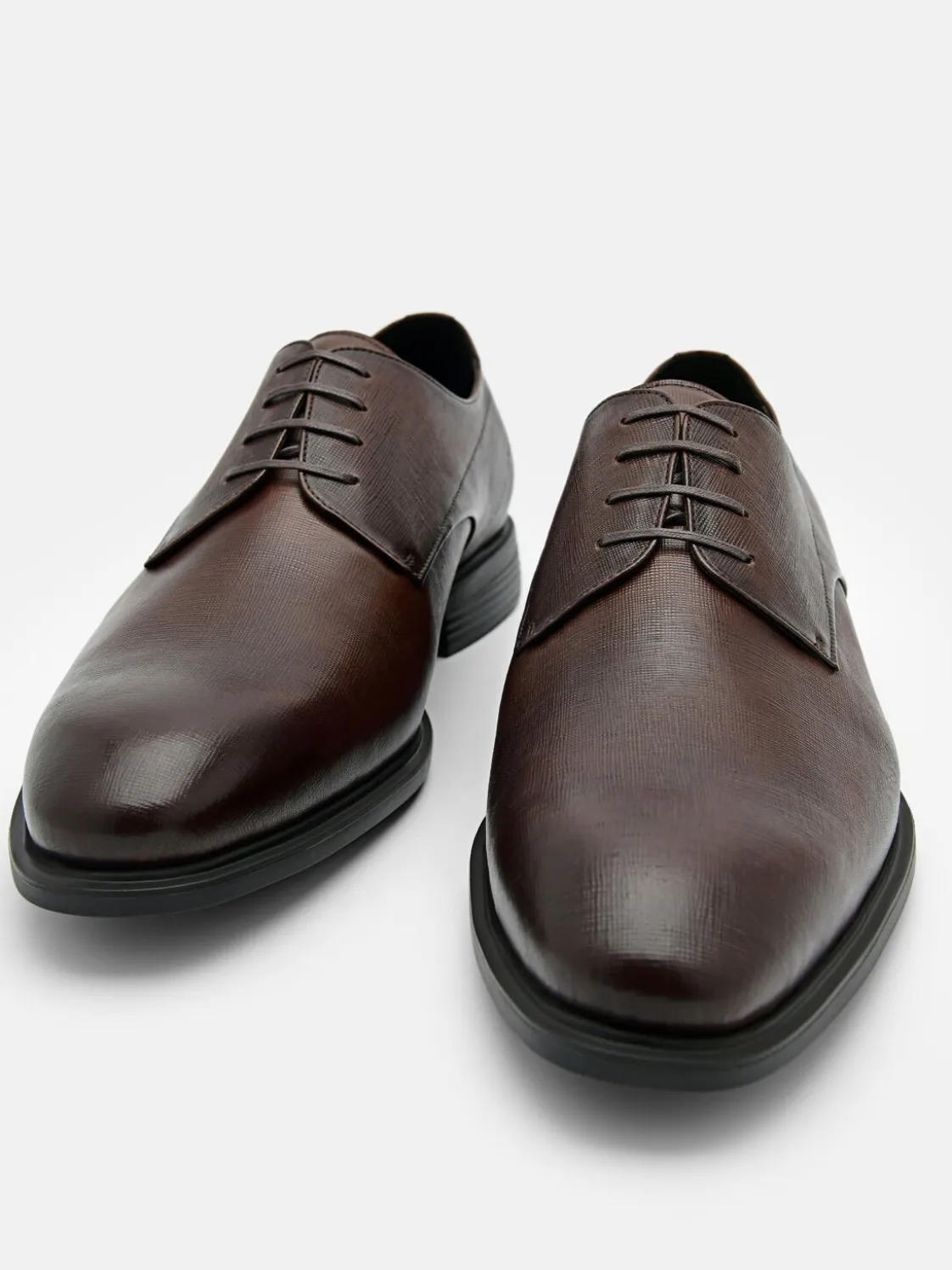 Altitude Lightweight Leather Derby Shoes - Brown
