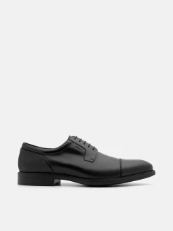 Altitude Lightweight Leather Derby Shoes - Black Burnish