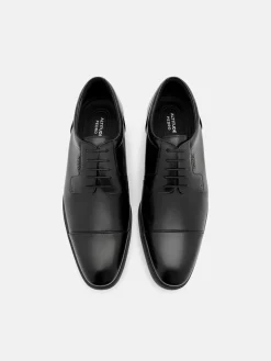 Altitude Lightweight Leather Derby Shoes - Black Burnish
