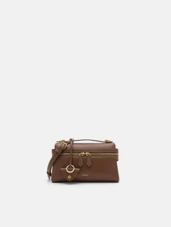 Alyssa Leather Shoulder Bag - Brown