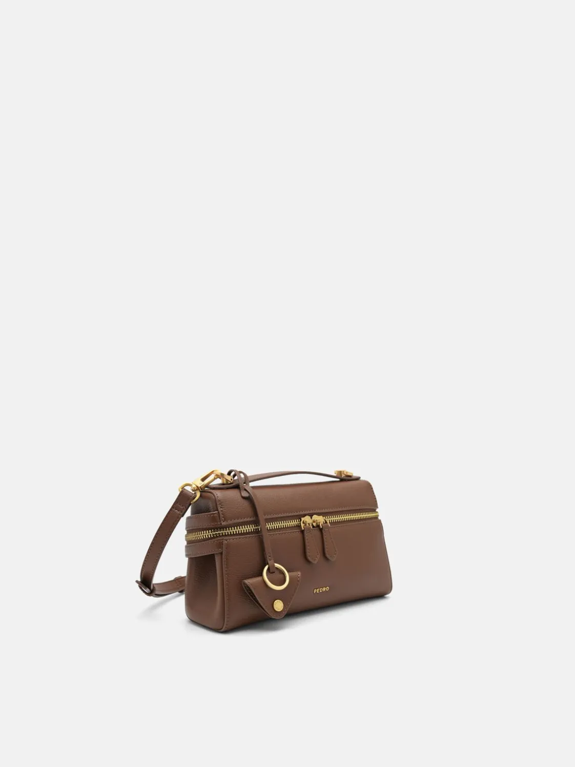 Alyssa Leather Shoulder Bag - Brown