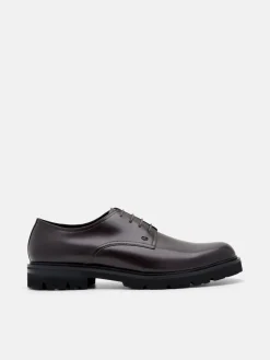 Anders Leather Derby Shoes - Mahogany