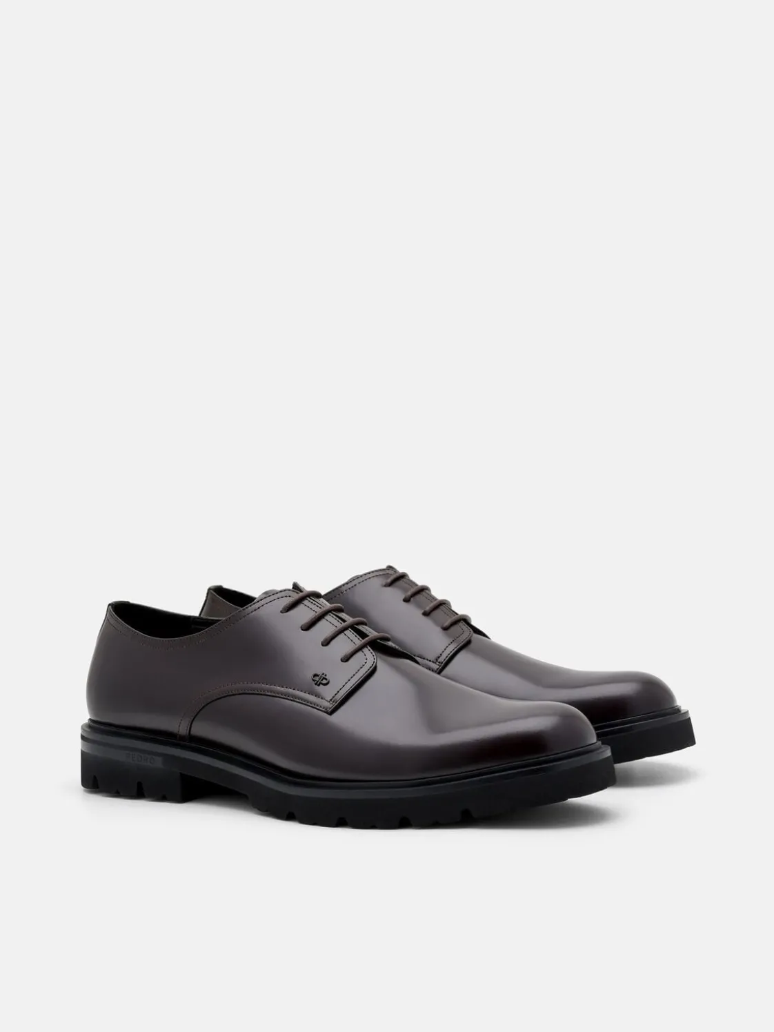Anders Leather Derby Shoes - Mahogany