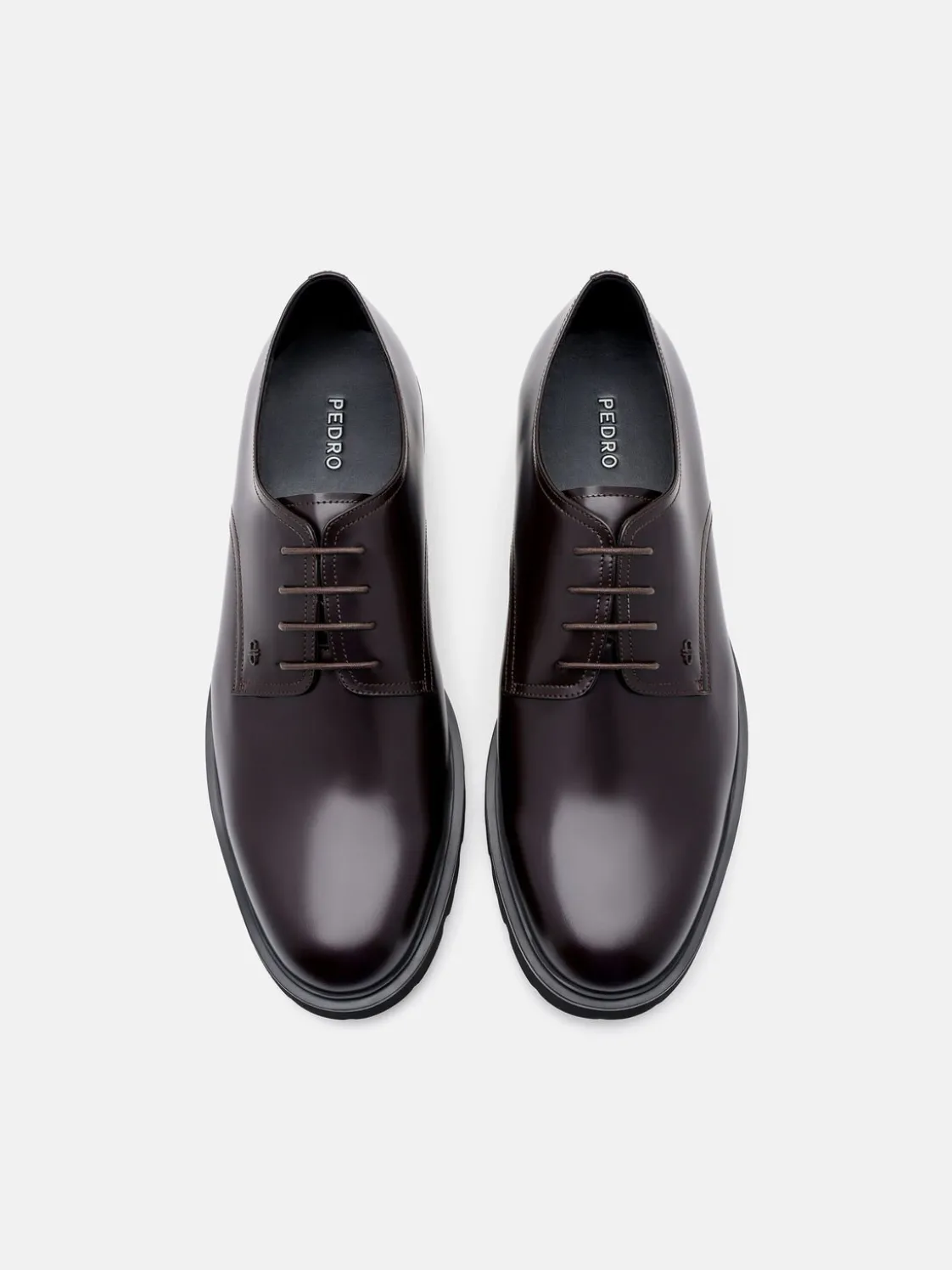 Anders Leather Derby Shoes - Mahogany