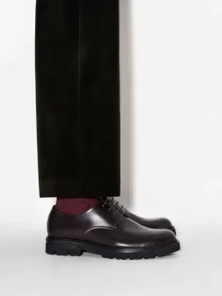 Anders Leather Derby Shoes - Mahogany