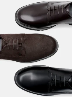 Anders Leather Derby Shoes - Black