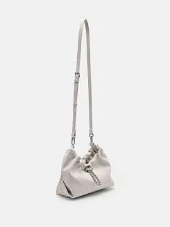 Ania Ruched Shoulder Bag - Chalk