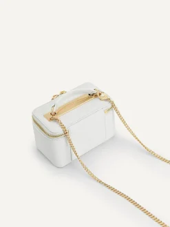 Ari Leather Mini Vanity Case - White