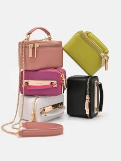 Ari Leather Mini Vanity Case - White