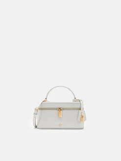 Ari Leather Shoulder Bag - Silver