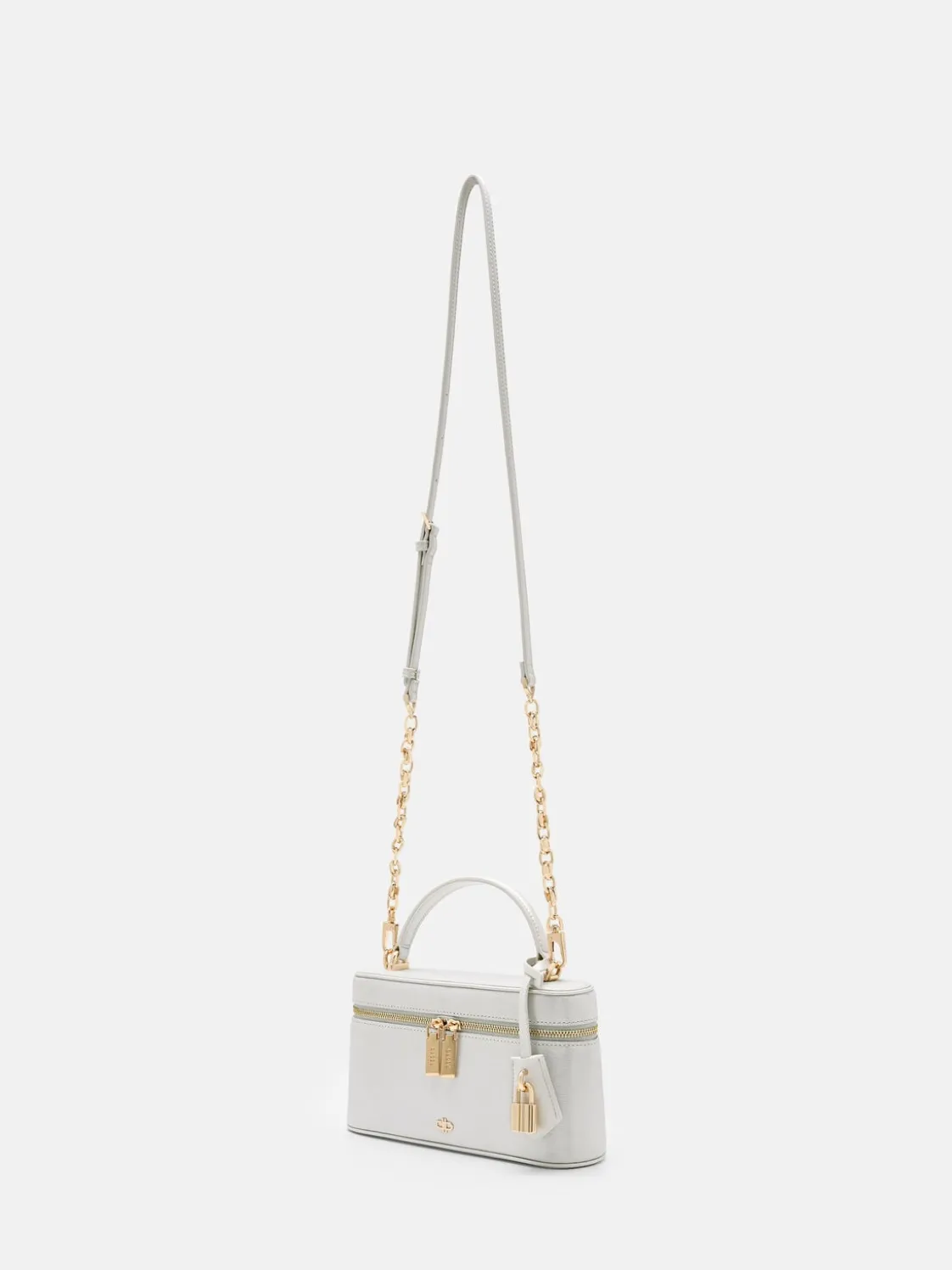 Ari Leather Shoulder Bag - Silver