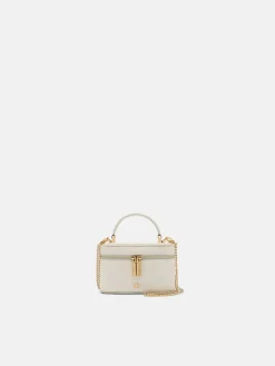 Ari Leather Vanity Case - Chalk