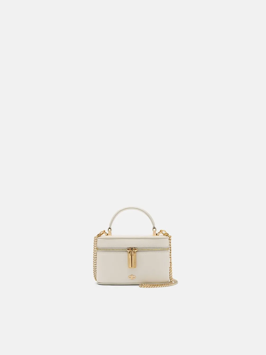 Ari Leather Vanity Case - Chalk