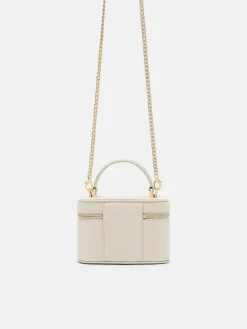 Ari Leather Vanity Case - Chalk
