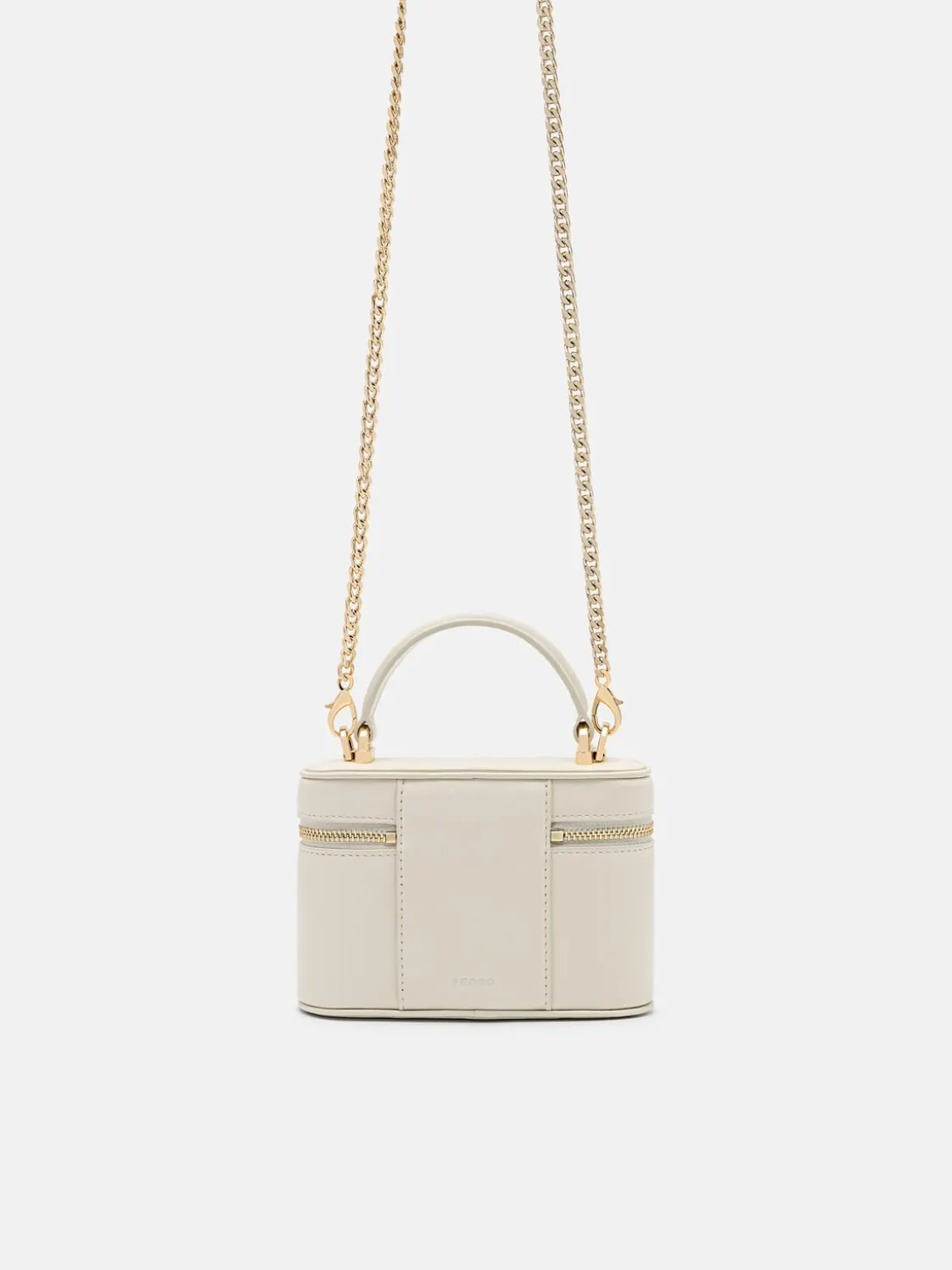 Ari Leather Vanity Case - Chalk