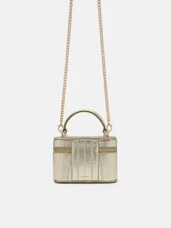 Ari Leather Vanity Case - Gold