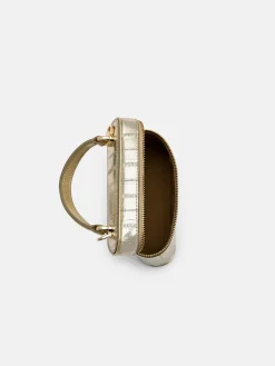 Ari Leather Vanity Case - Gold