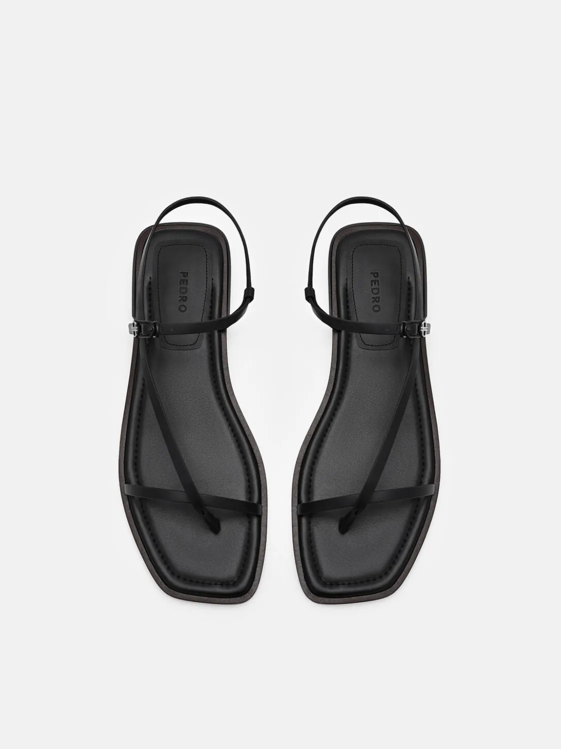 Ashby Leather Strappy Sandals - Black