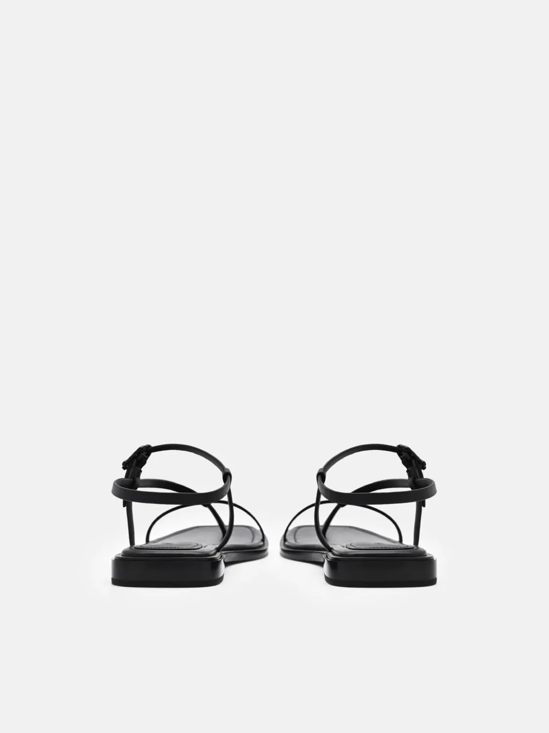 Ashby Leather Strappy Sandals - Black