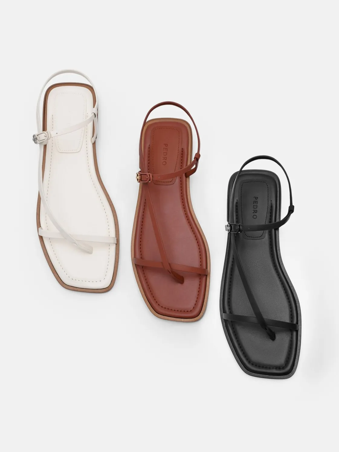 Ashby Leather Strappy Sandals - Black