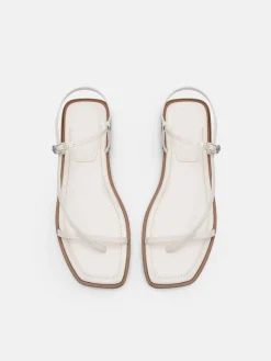 Ashby Leather Strappy Sandals - Chalk