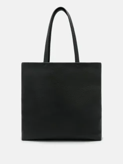 Asher Leather Tote Bag - Black