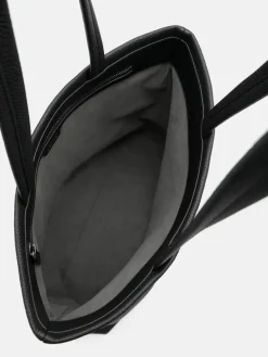 Asher Leather Tote Bag - Black