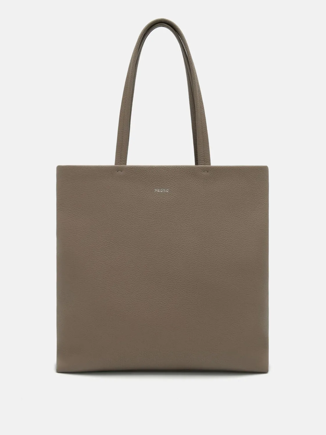 Asher Leather Tote Bag - Dark Taupe